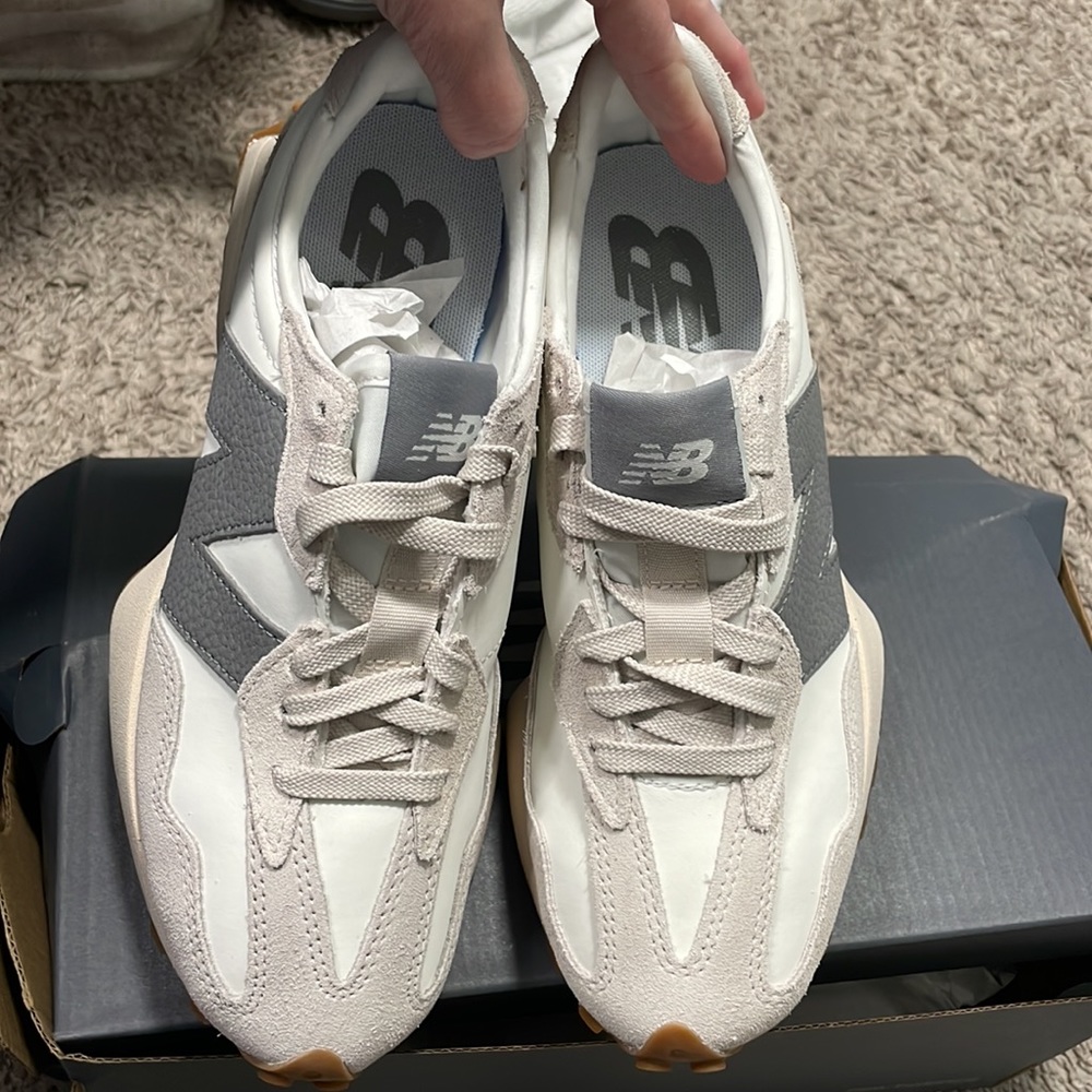 New Balance 327 Moonbeam with Shadow Grey U327LT - Picture 8 of 10